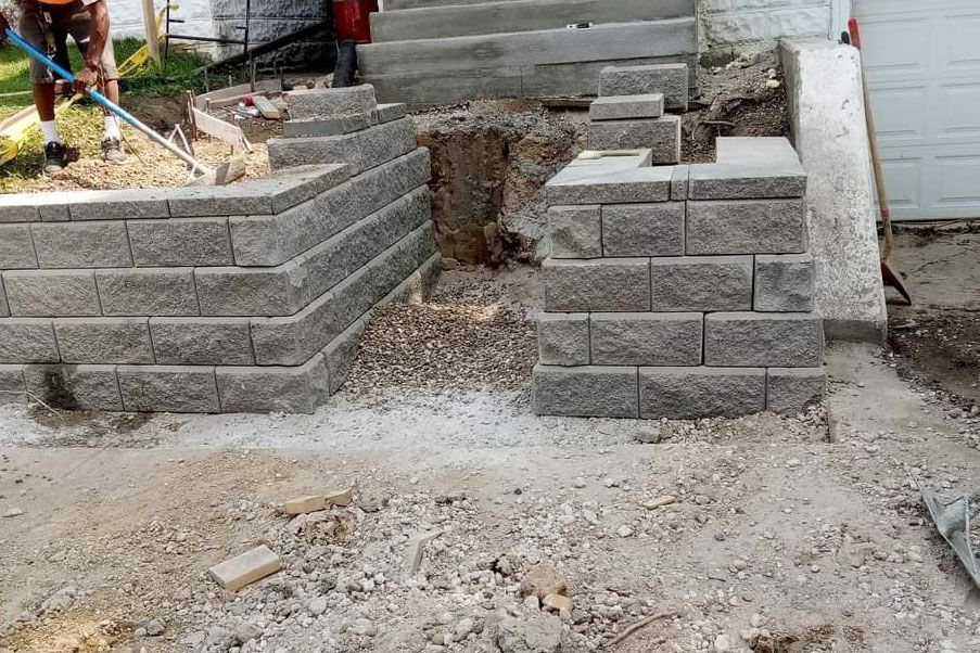 block retaining wall