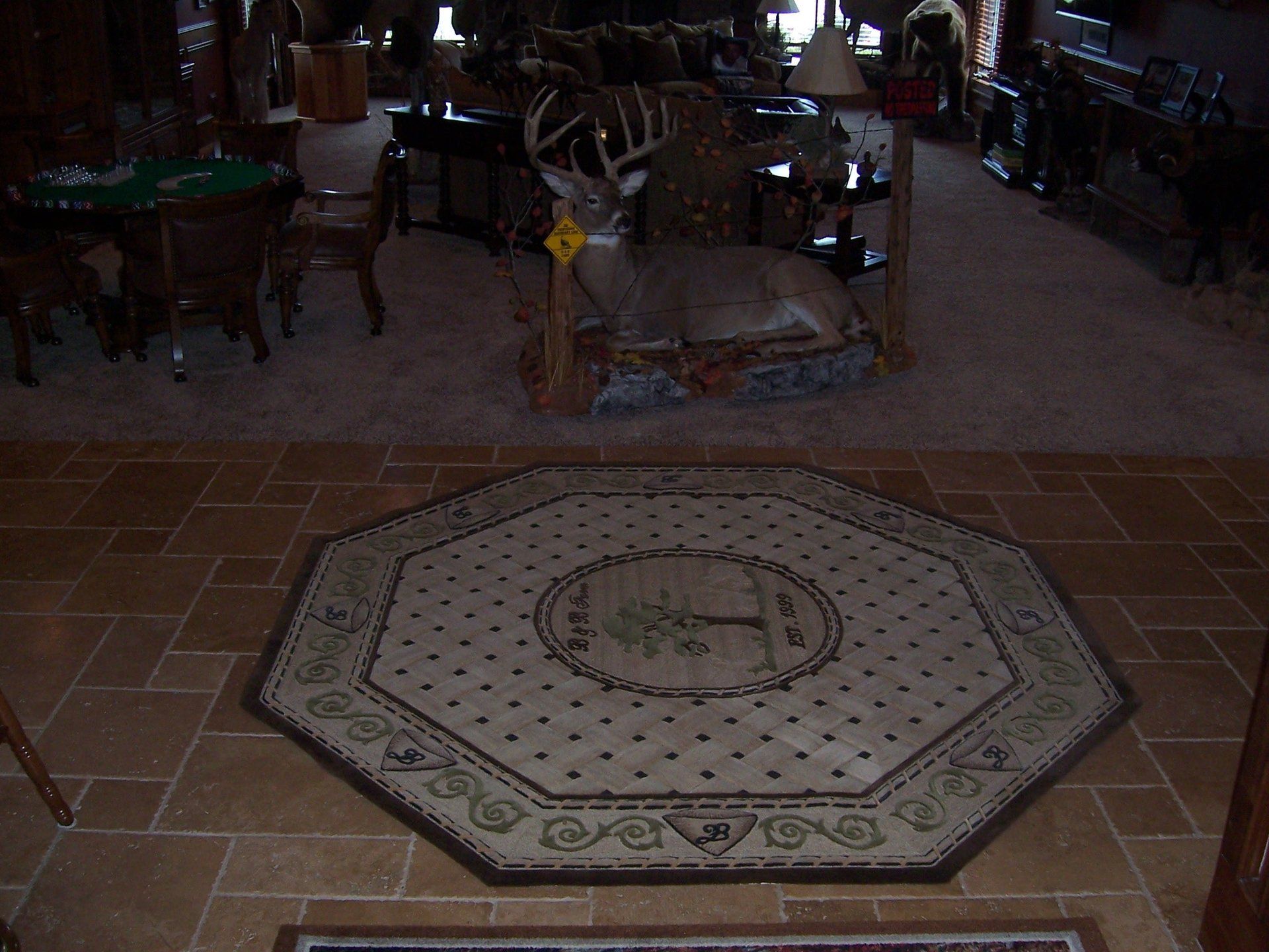 custom-made rug laid on the floor