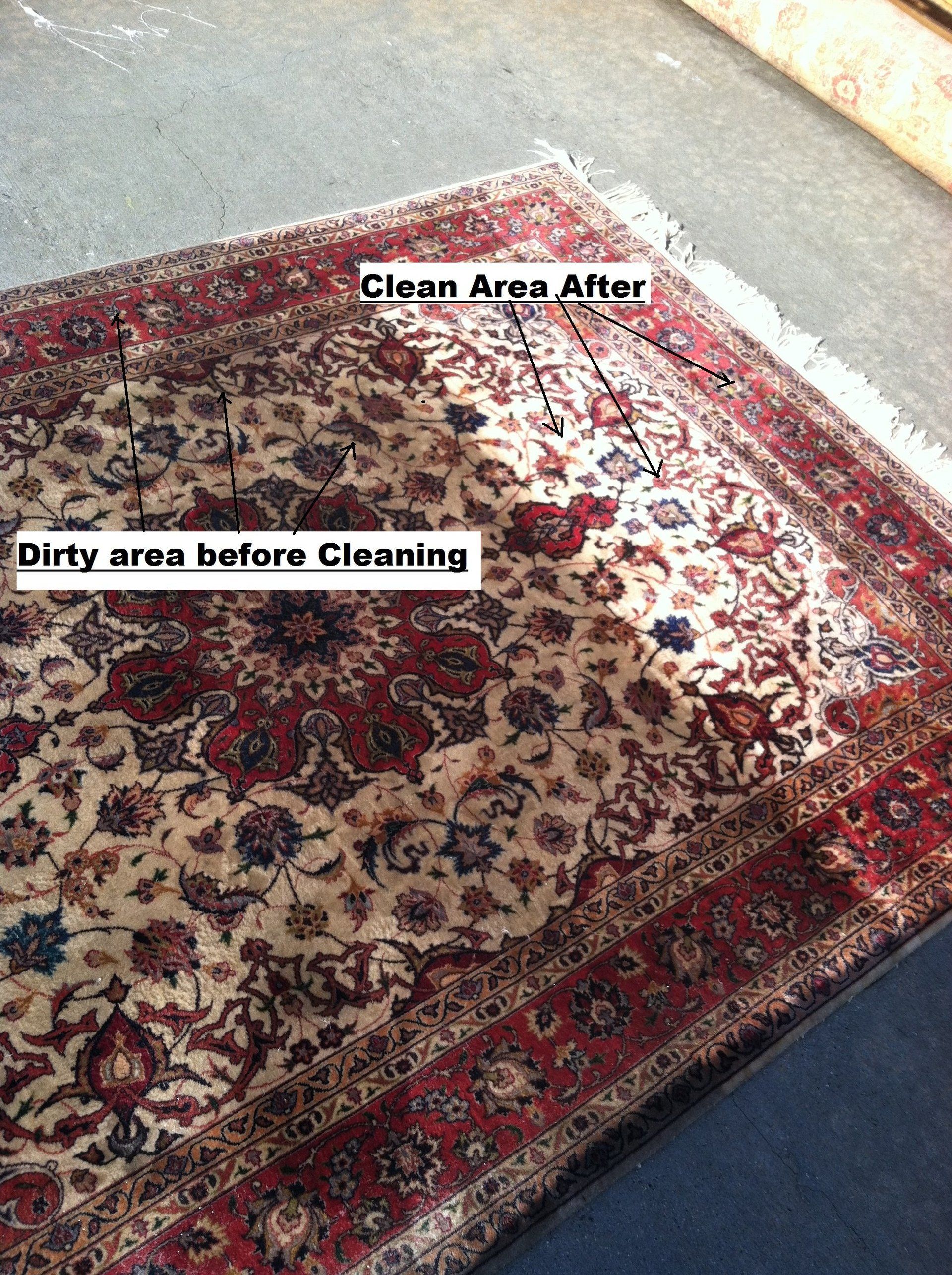 before and after carpet cleaning
