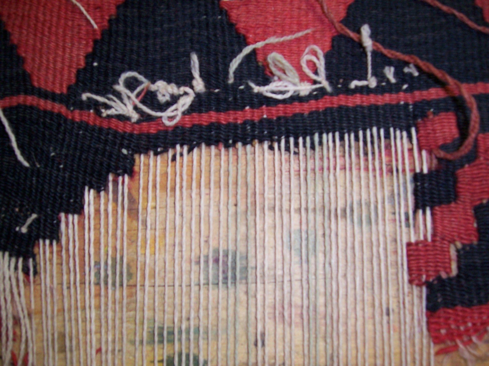 working kilim weaving
