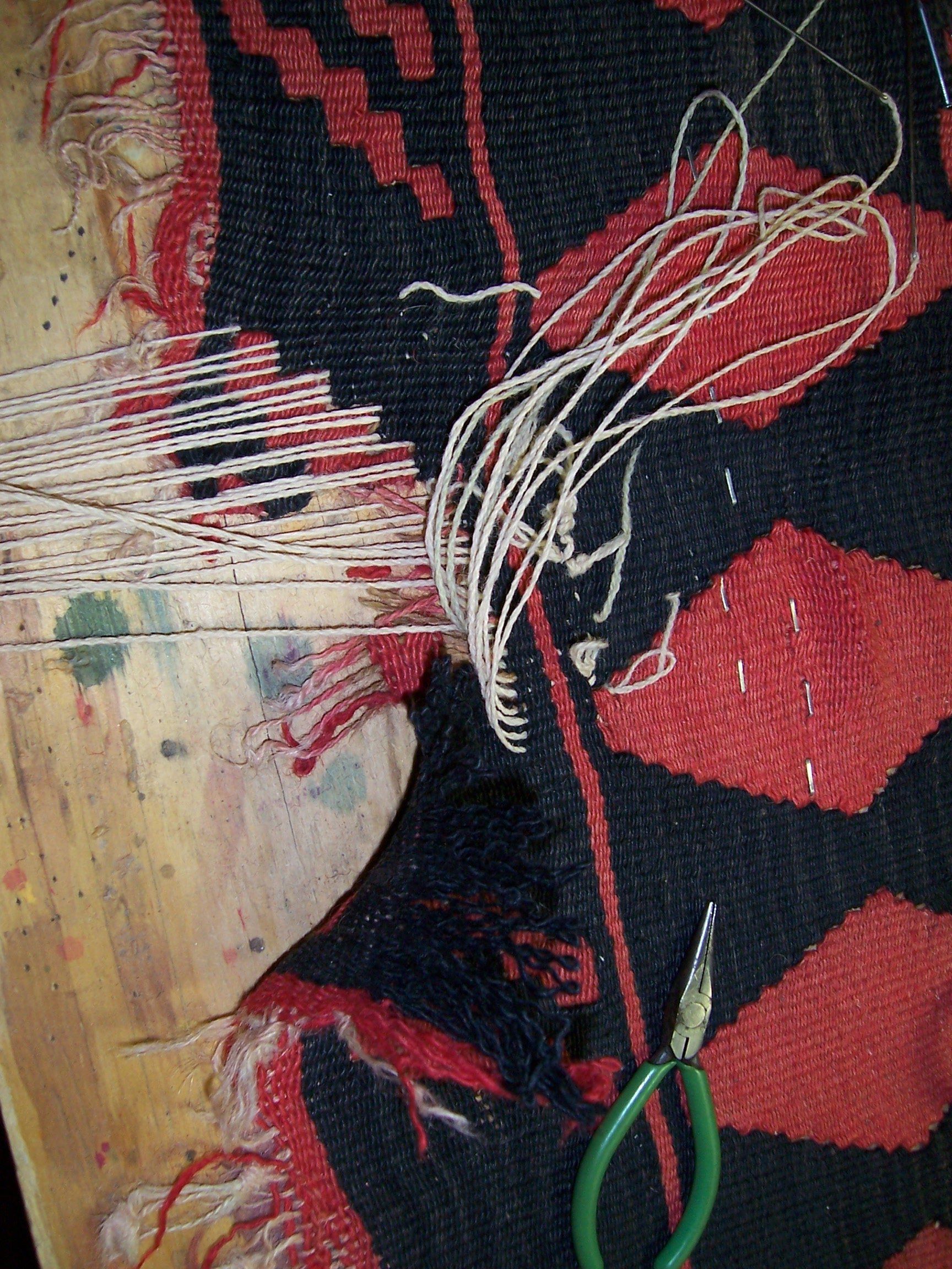 at work kilim weaving