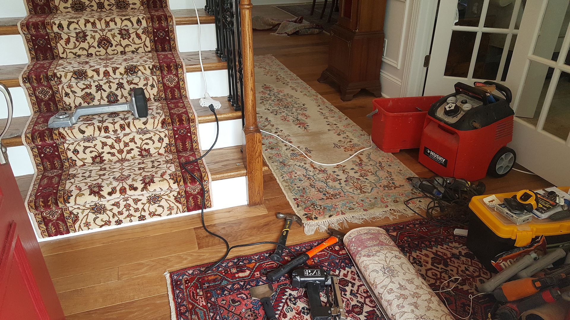 Newly installed floor runner