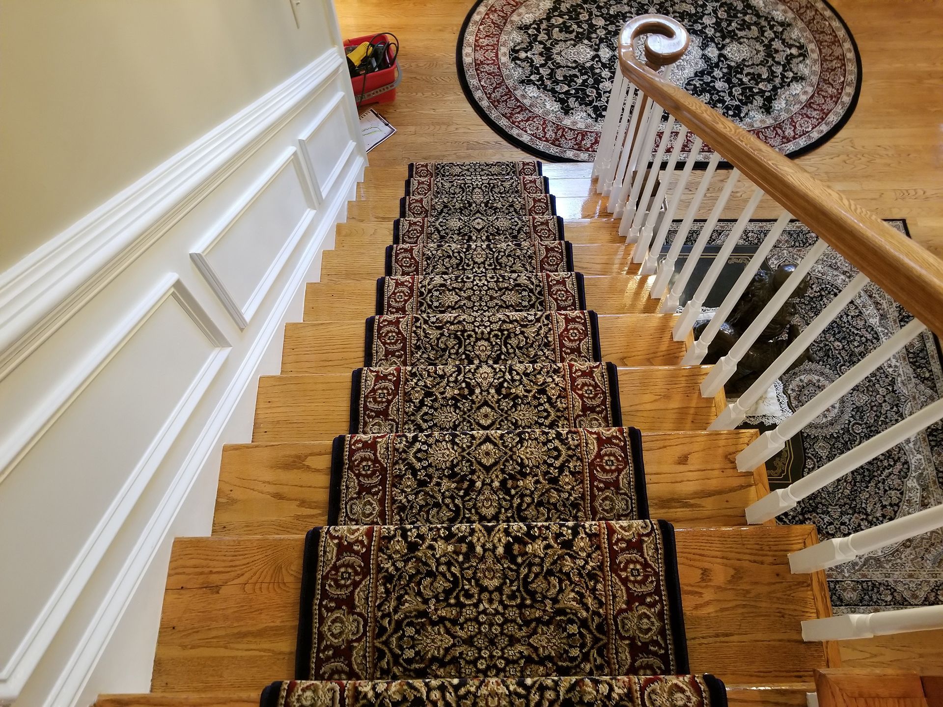 New black & red oriental print floor runners