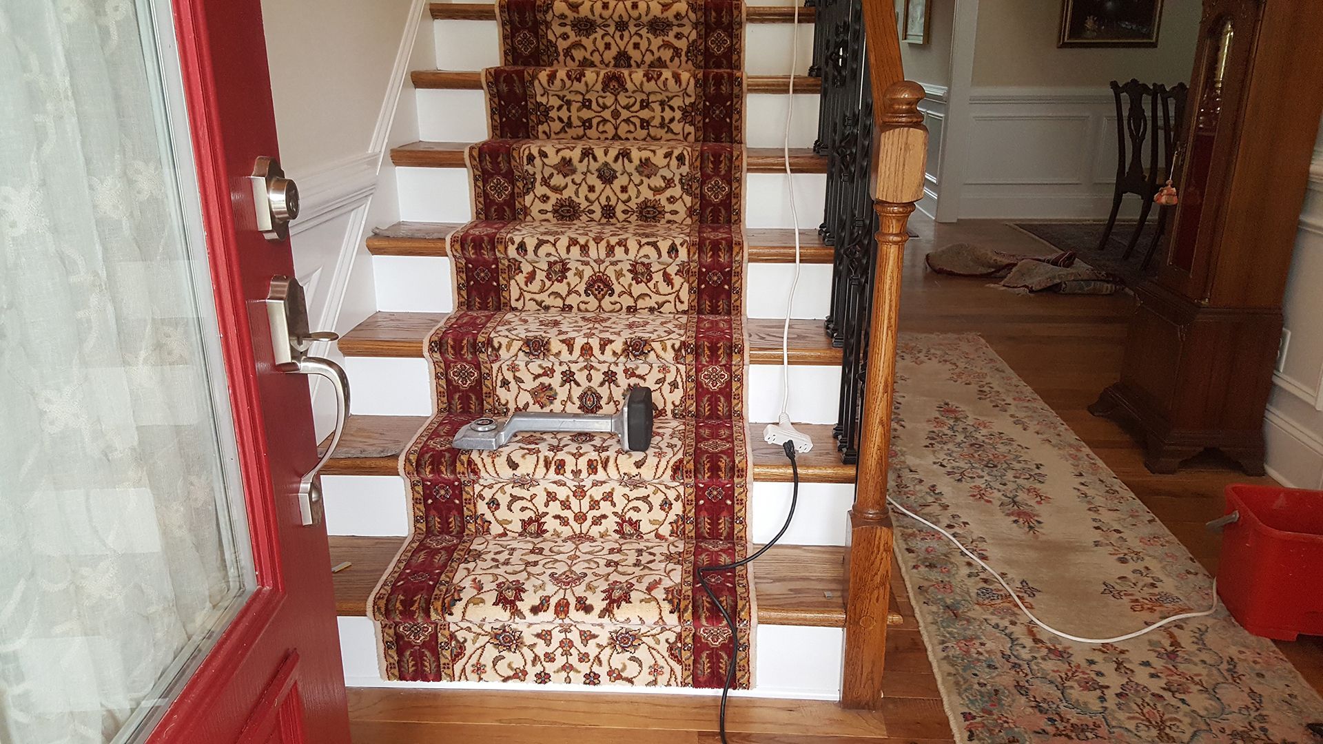 Installed floor runner