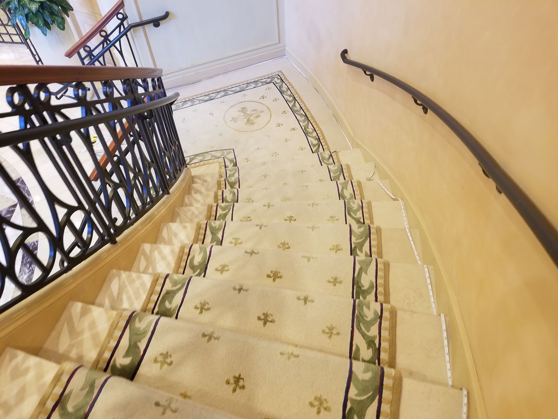 Beautiful white stair runner