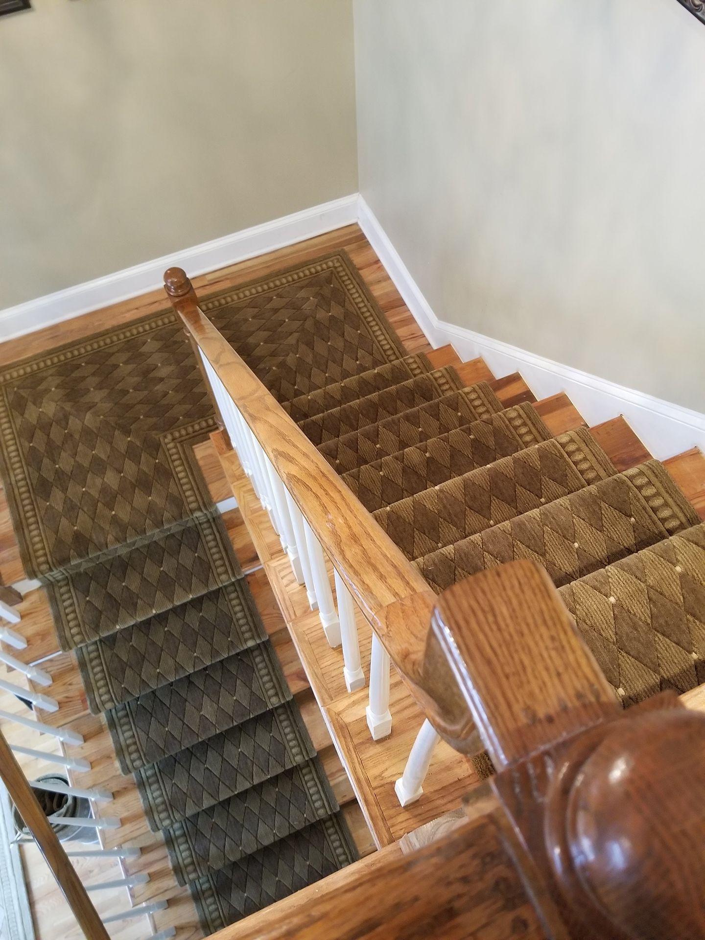 Brown stair runner