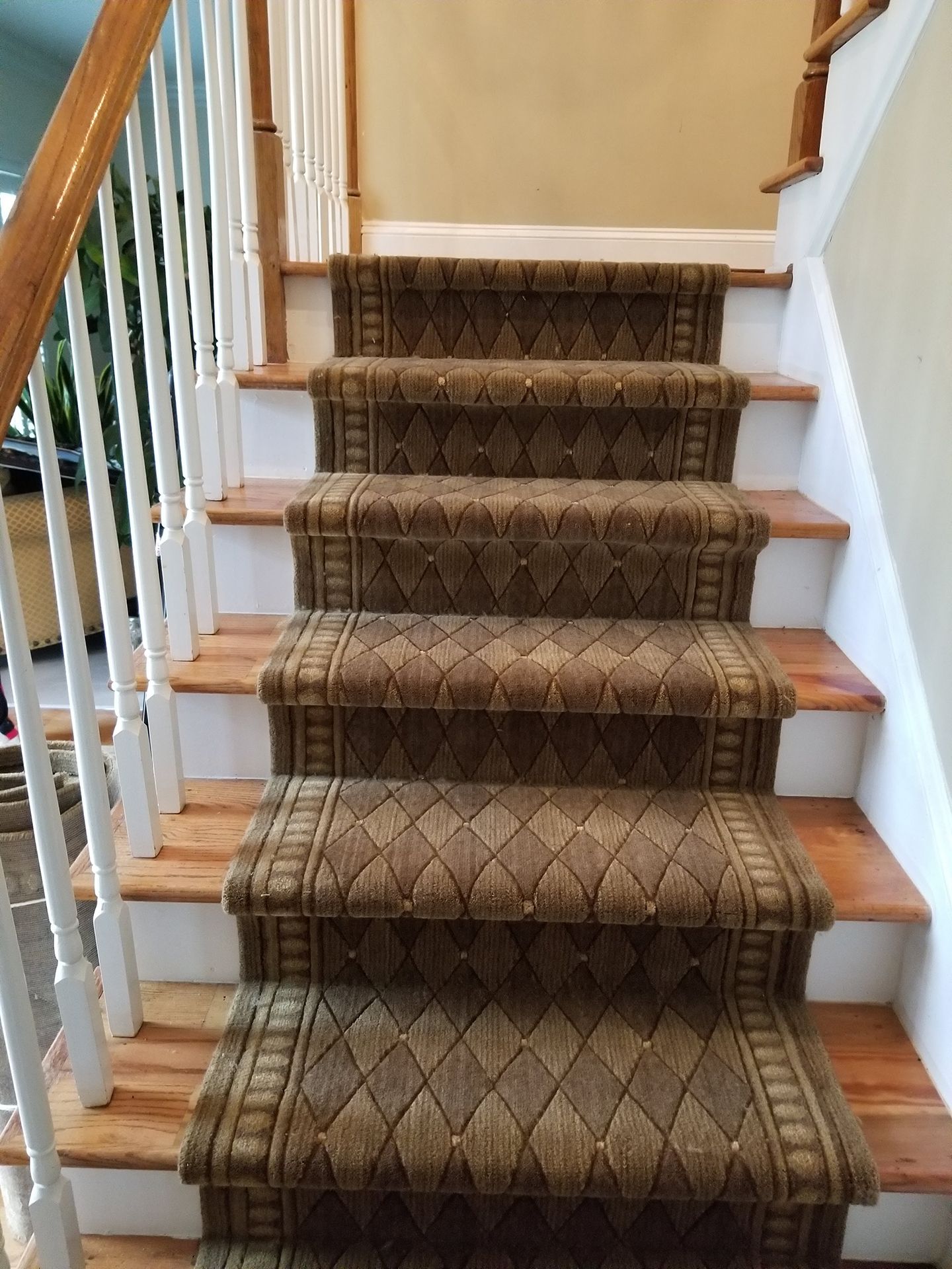 Brown stair runners