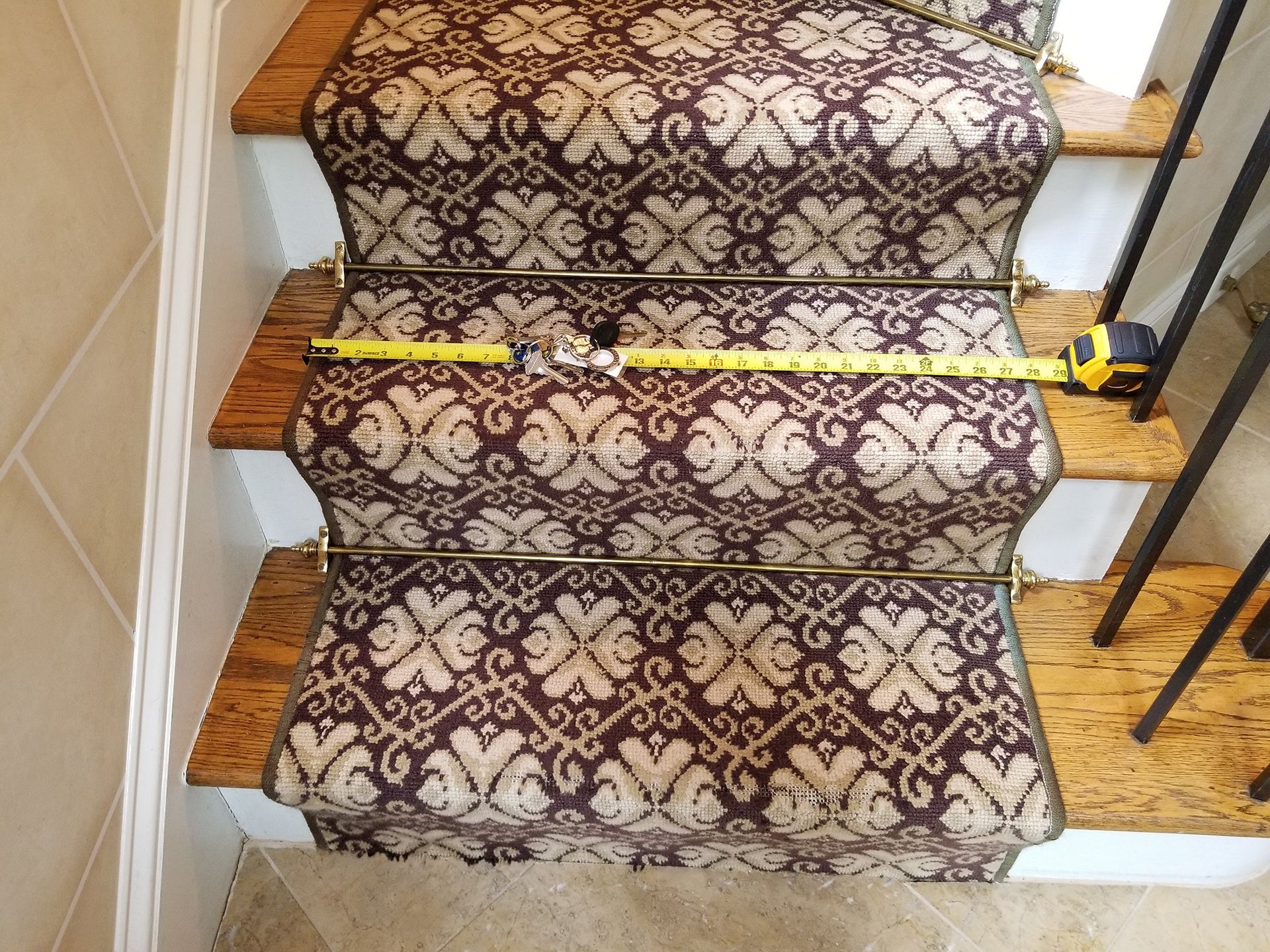 Oriental-patterned stair runners