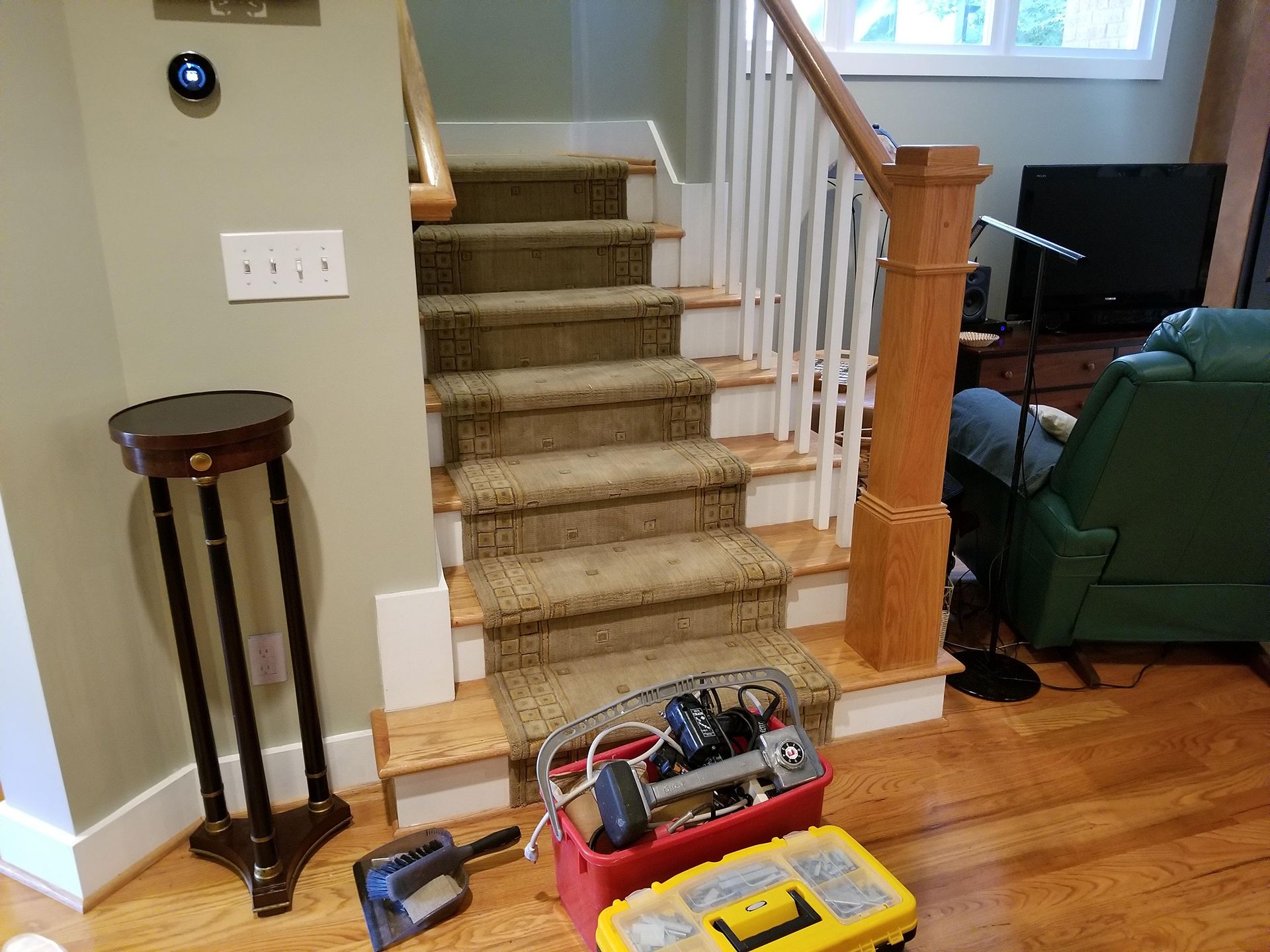 Brown rug installations