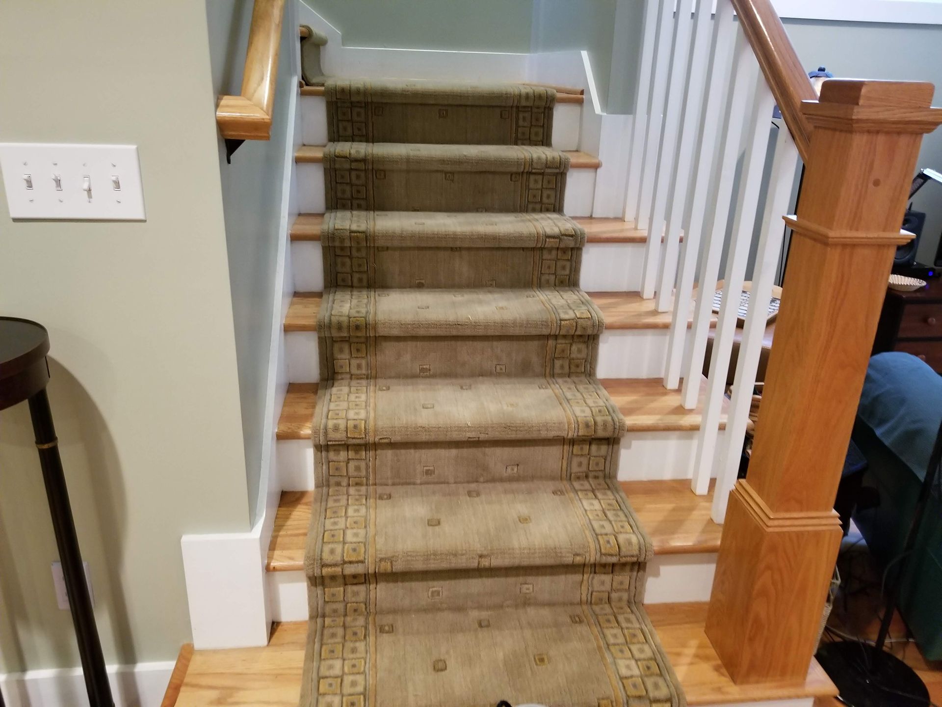 New brown stair rug installations