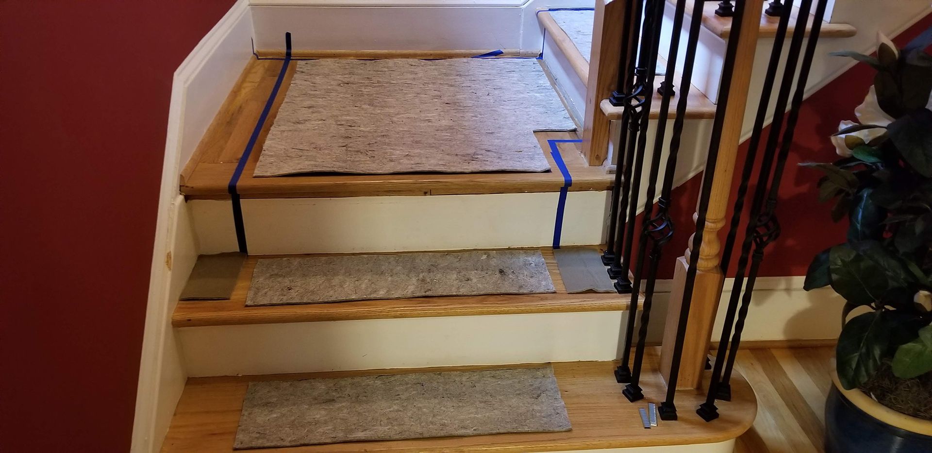 Before floor runner installation