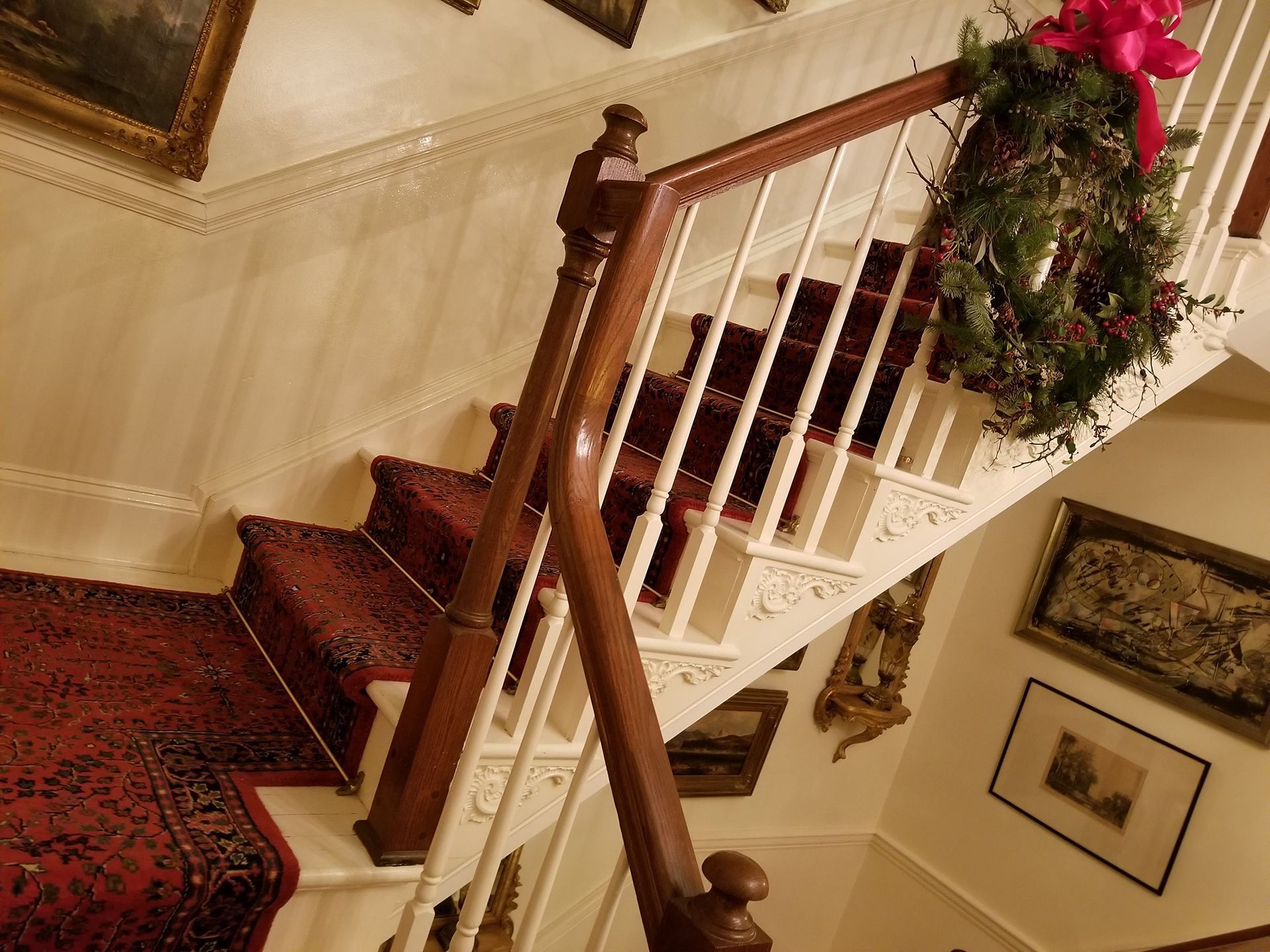 Newly installed red floor runner