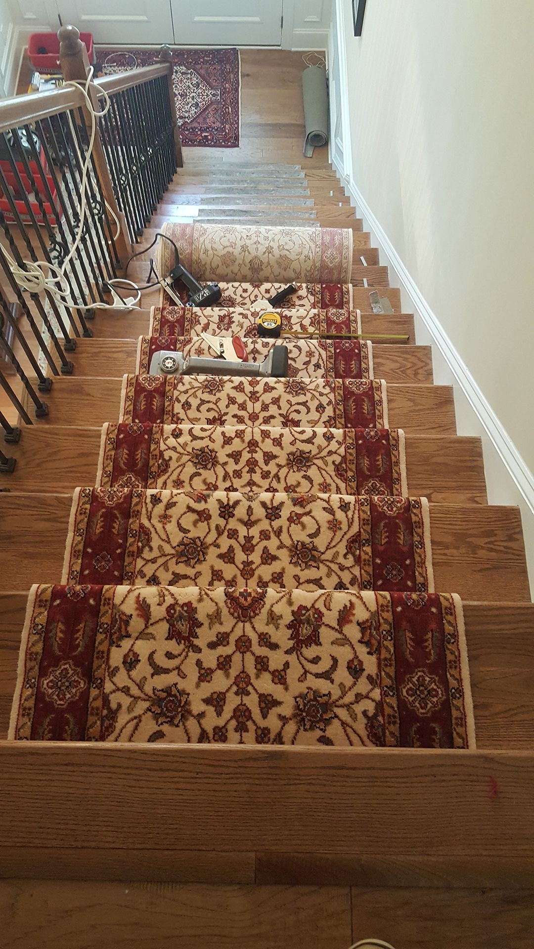 Oriental floor runner installations