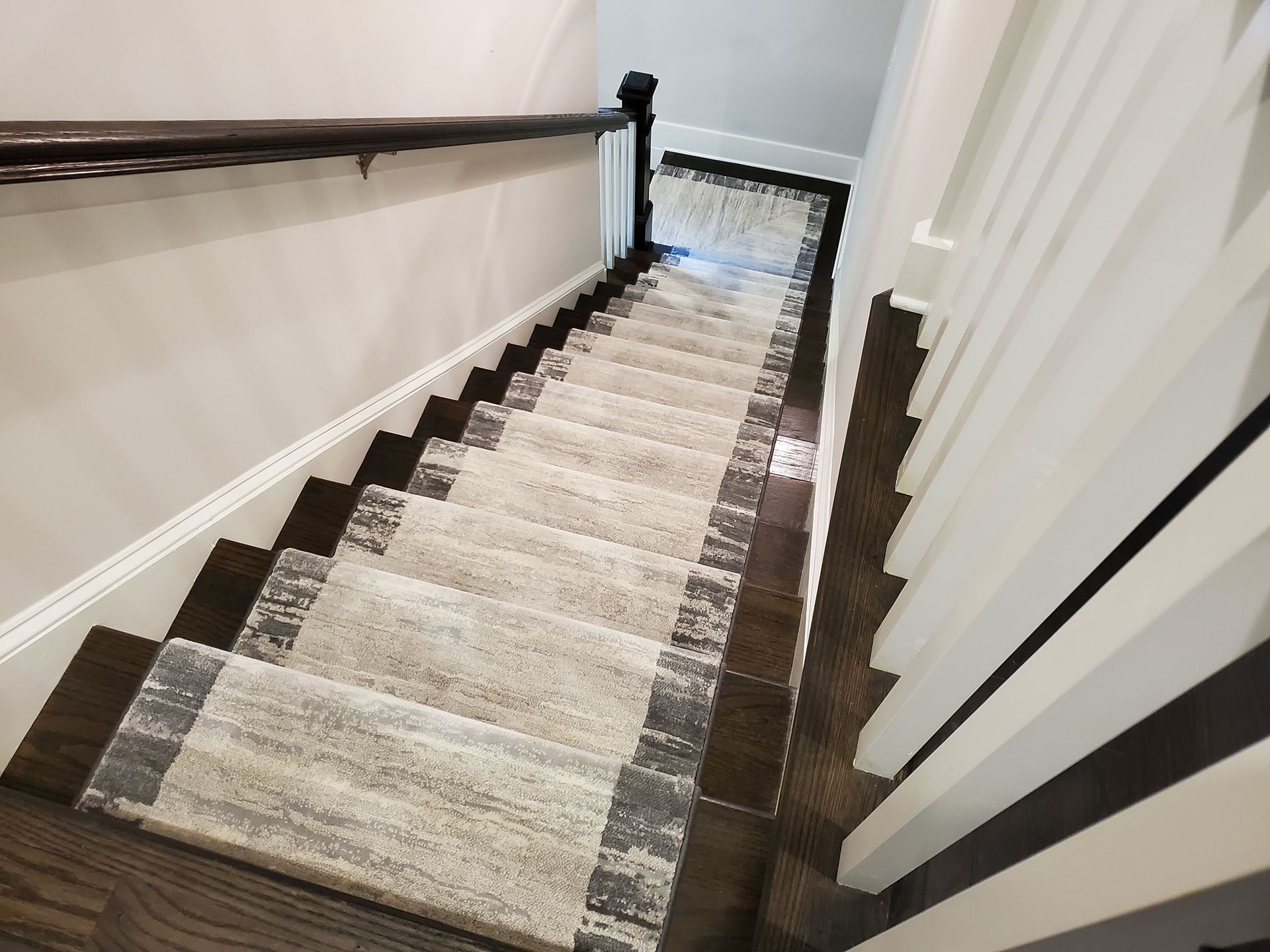 White with gray on the side floor runner