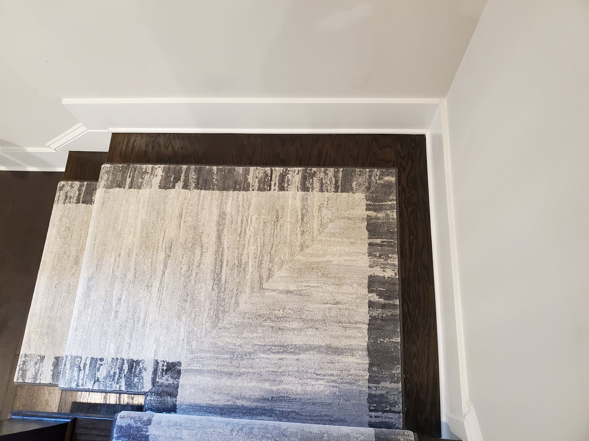 New white with gray on the side floor runners