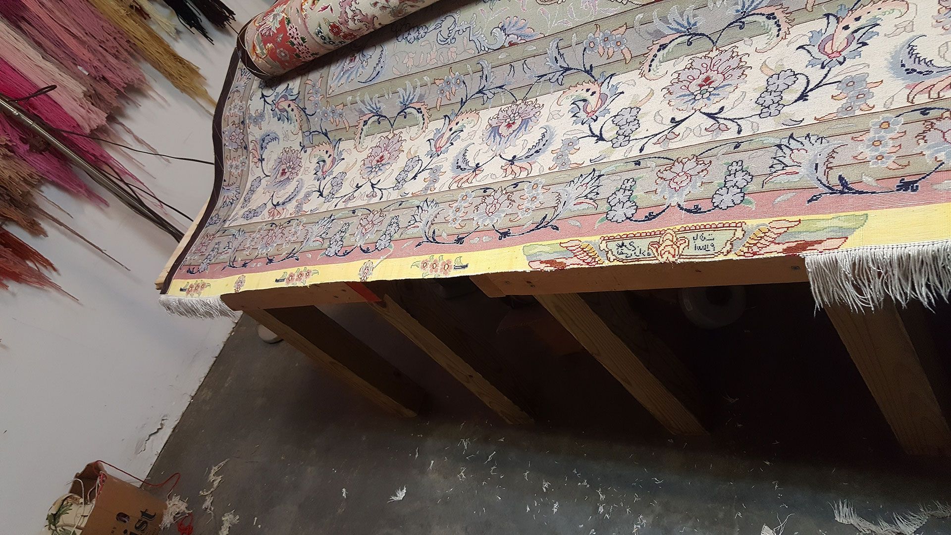 rug with missing fringe