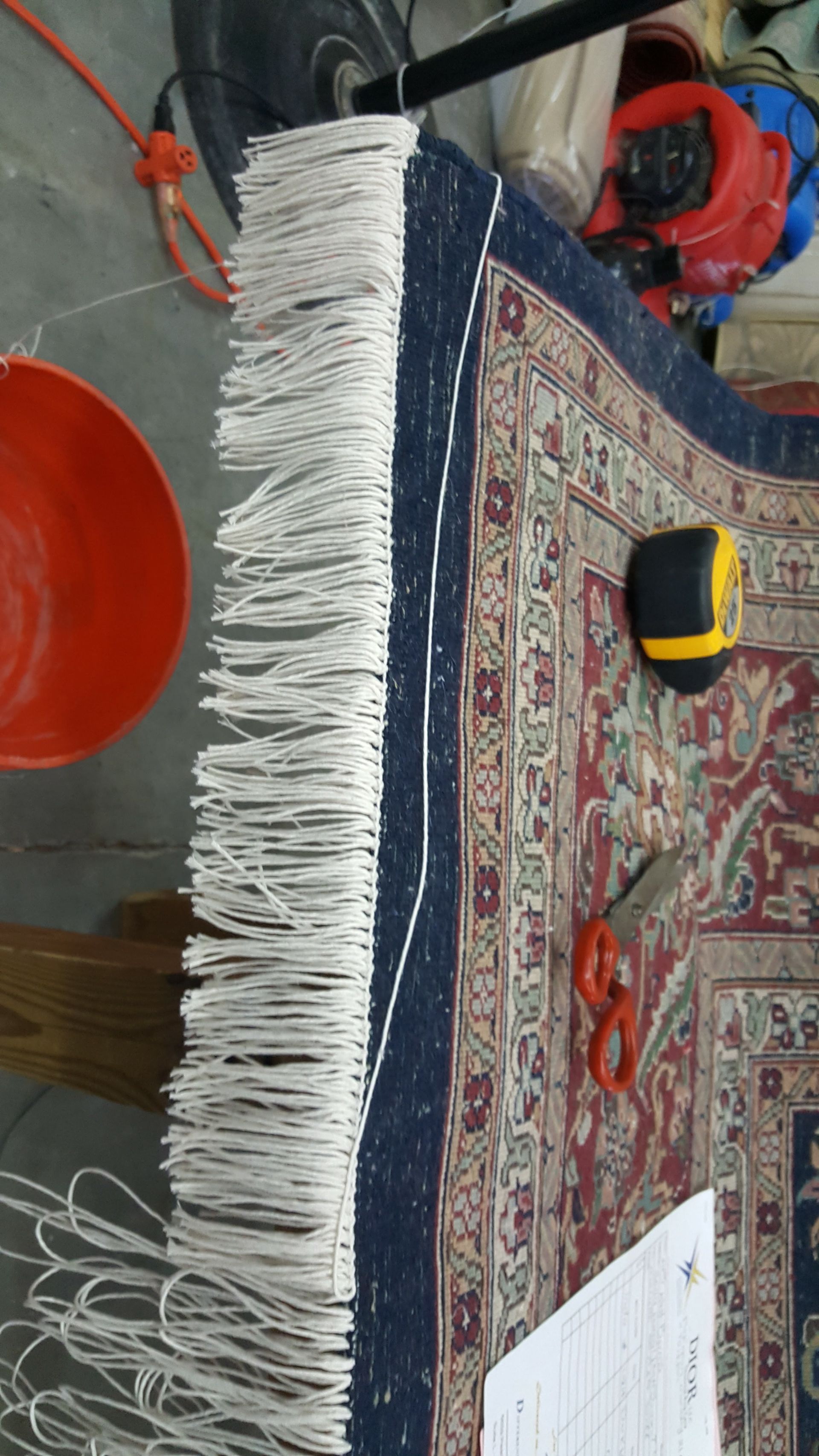 almost finished blue rug project