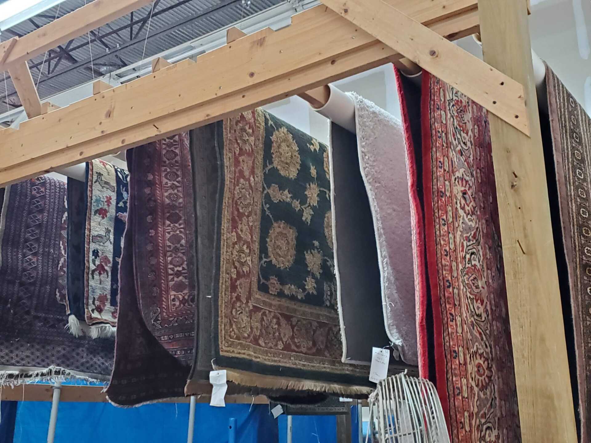 Rugs being air dried