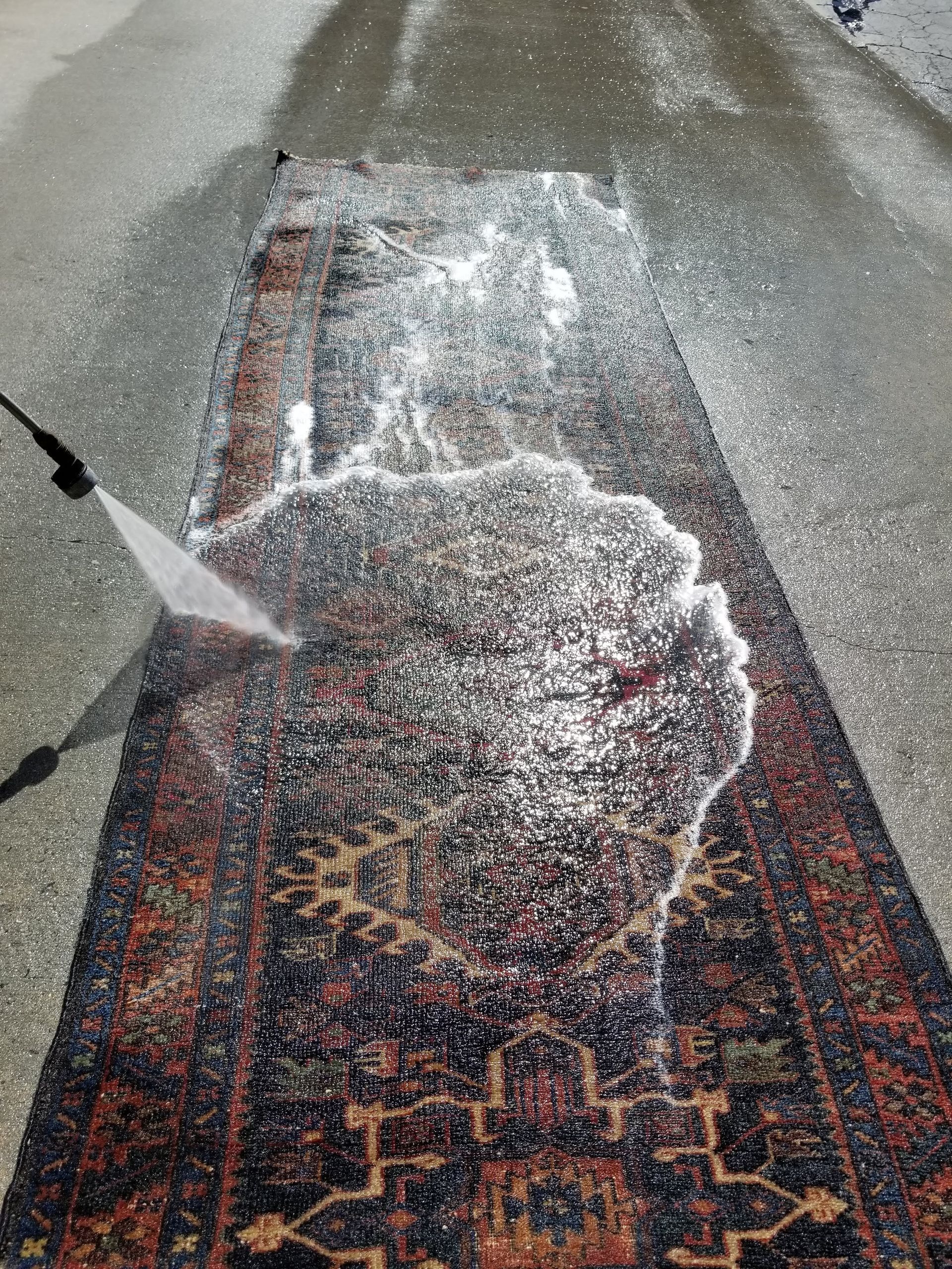 powerwashing the rug