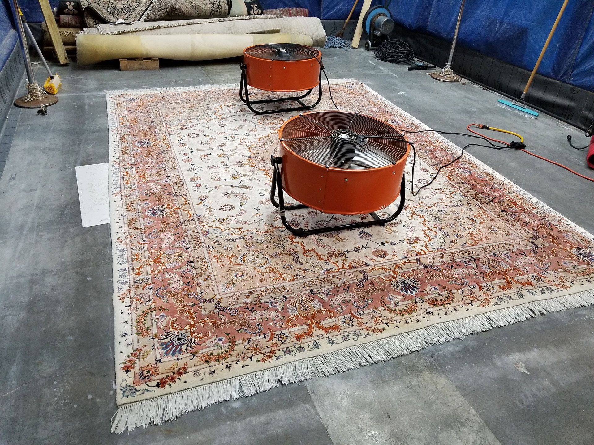 blowers above the rug