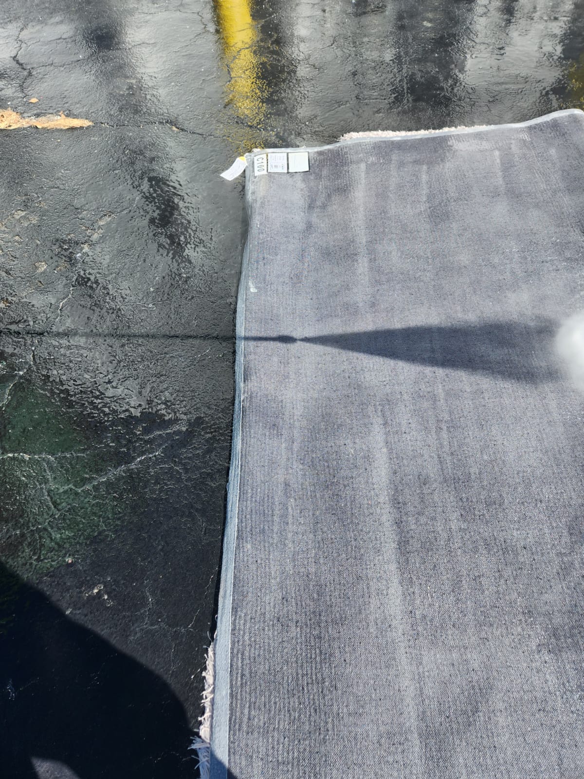 cleaning the underside of the rug