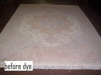 before rug dye restoration