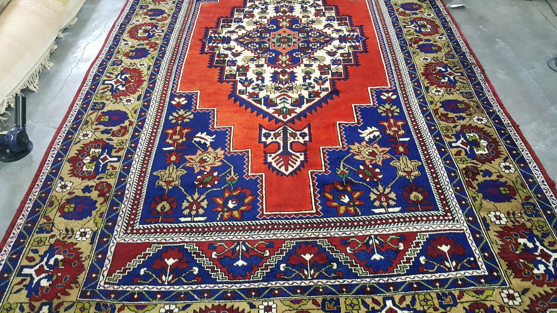 after rug restoration dyeing