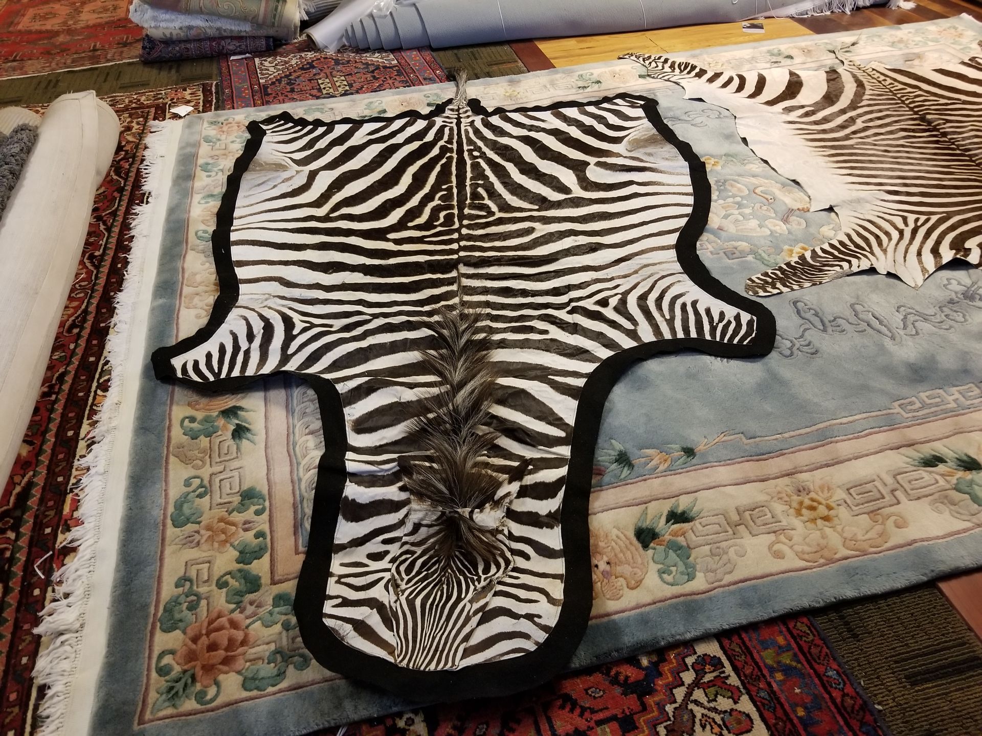 rug with zebra print