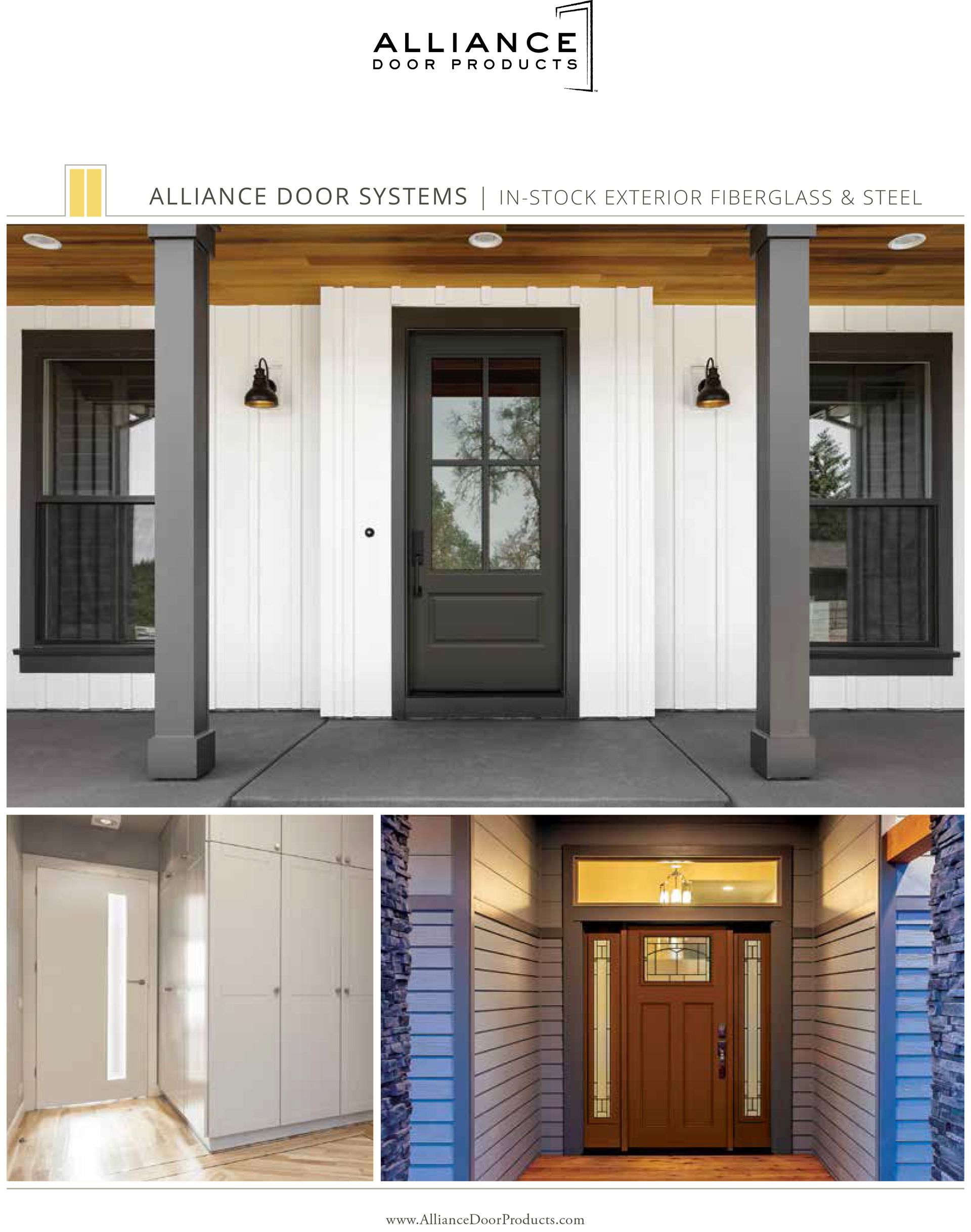 Front doors from Alliance Door Products.