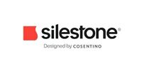 Silestone logo with red square icon and “Designed by Cosentino” tagline