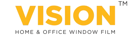 VISION logo with gold text and gray subtitle “HOME & OFFICE WINDOW FILM”