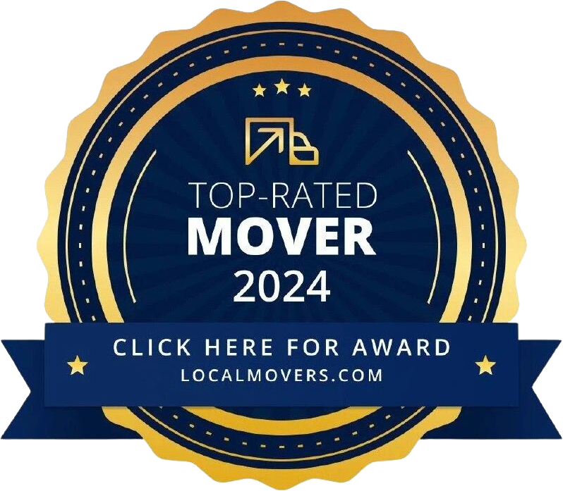 A seal that says top-rated mover 2024 