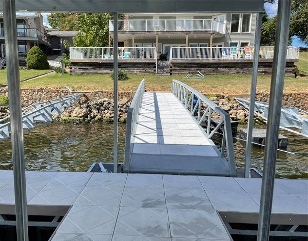 Newly constructed dock