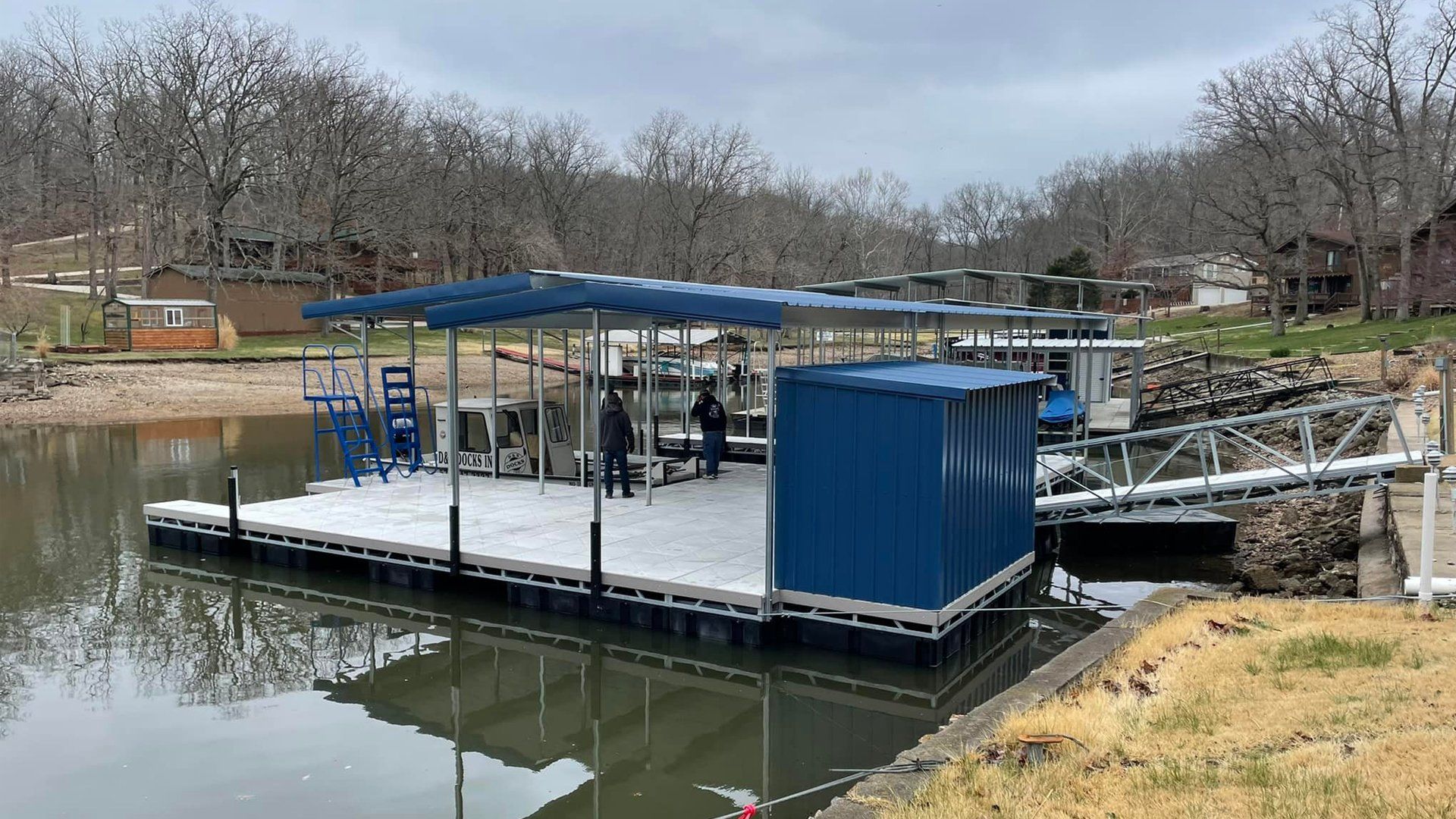 Newly constructed dock