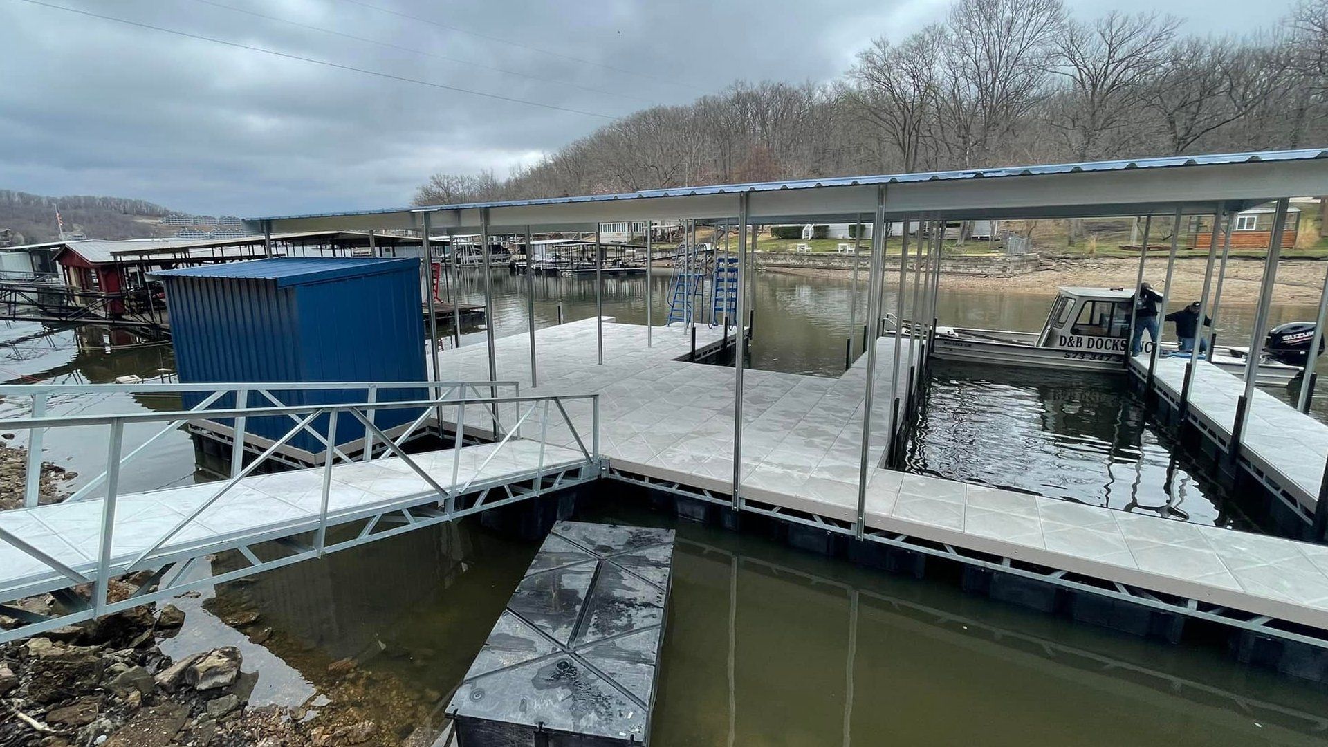 Newly constructed dock