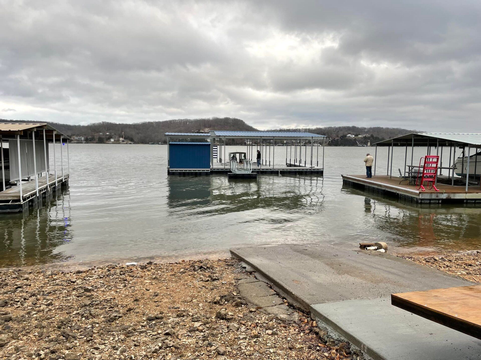 Newly constructed dock