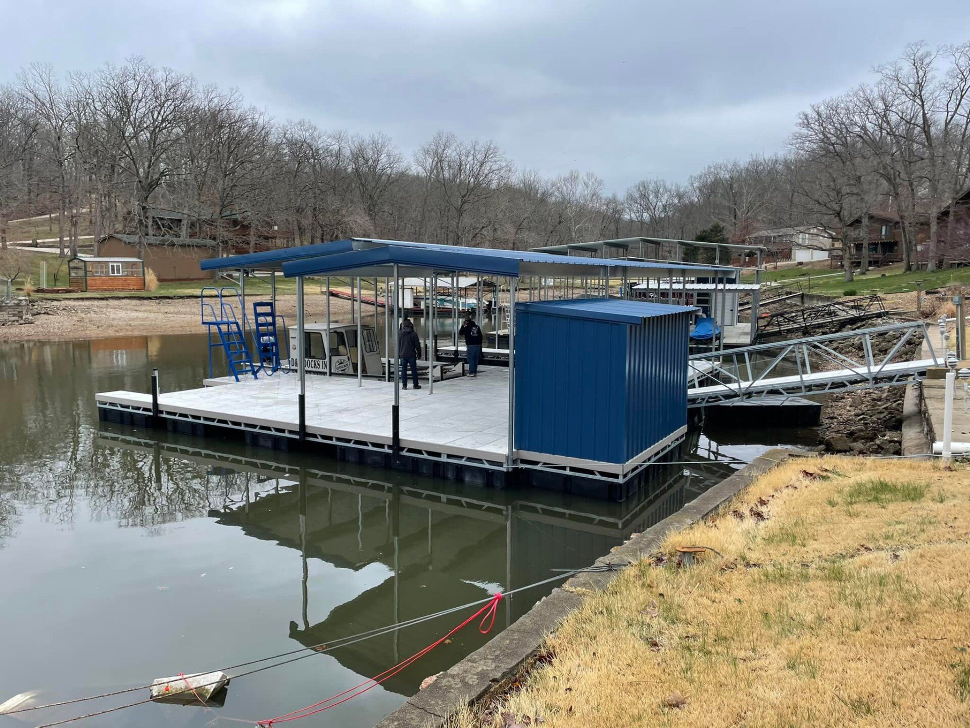 Newly constructed dock