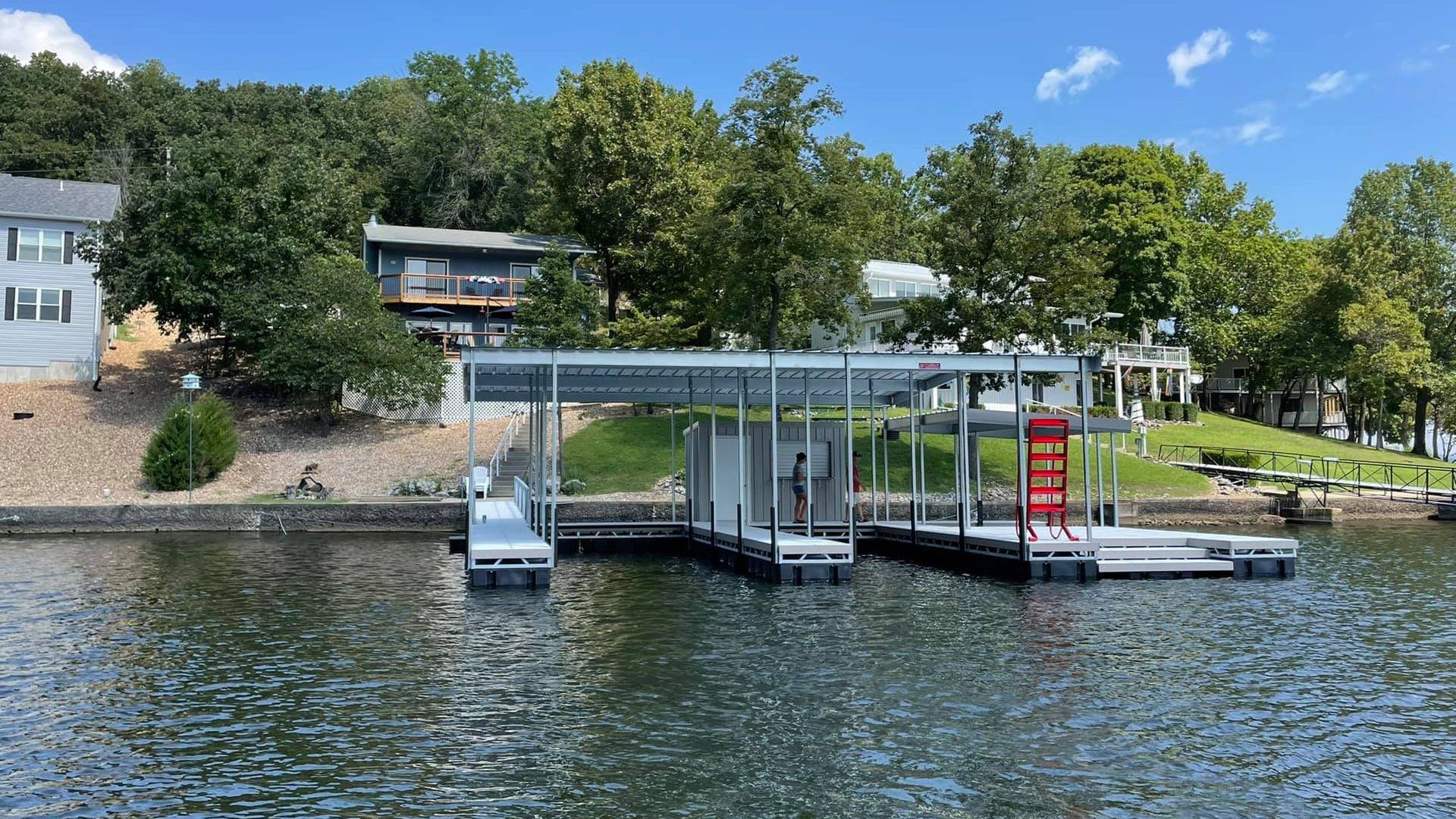 Newly constructed dock