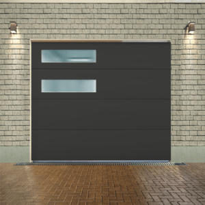 Eight feet garage door with two windows