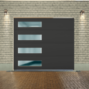 Eight feet garage door with four windows