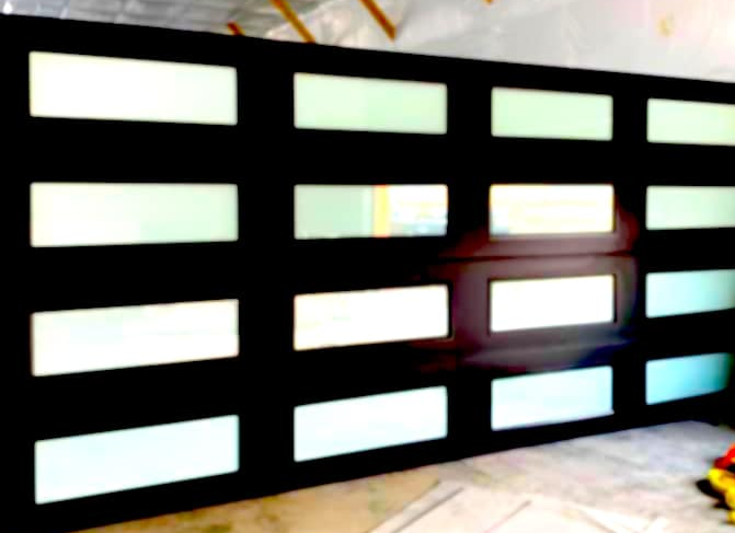 Modern full view garage door