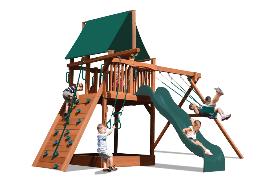 A drawing of a playground with measurements on it