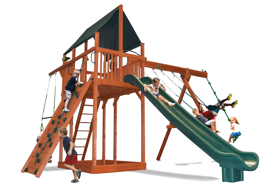 A drawing of a playground with measurements on it