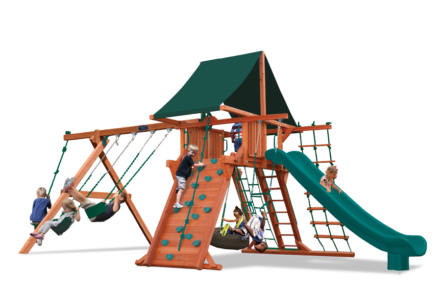 A drawing of a playground with measurements on it