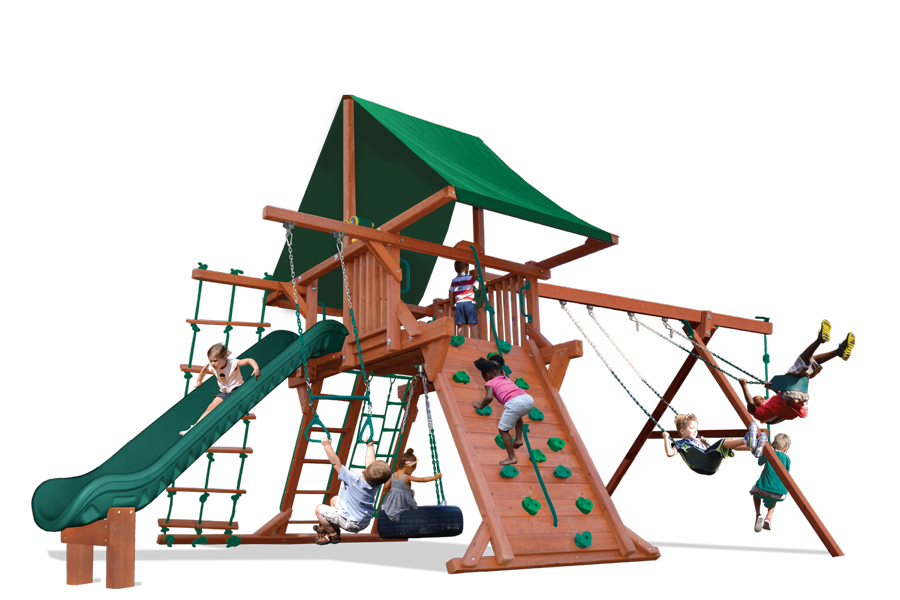 A drawing of a playground with measurements on it