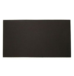 A black rectangular piece of paper on a white background.