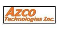 Azco Technologies Inc. logo in orange italic text inside a black-outlined rectangle