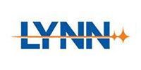 LYNN logo in blue with orange star accents on a white background