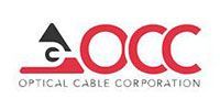OCC Optical Cable Corporation logo in red and black with stylized letters