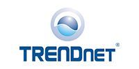 TRENDnet logo with blue circular icon and wordmark